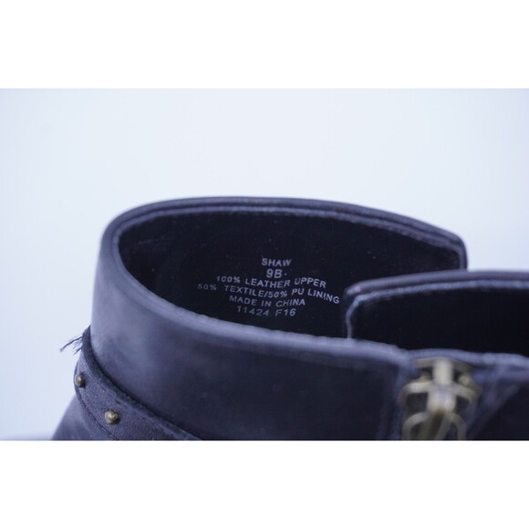 Lauren Ralph Lauren Shaw Leather Studded Ankle Boots Low Heel Business Size 9B - Picture 5 of 7